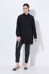Ulla Popken Sheer Shirt in Black