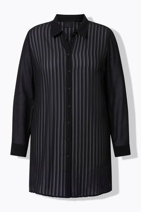 Ulla Popken Sheer Shirt in Black