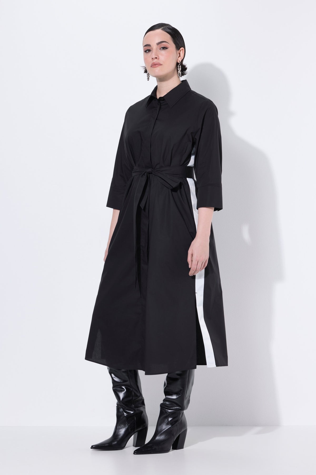 Ulla Popken Shirt Dress in Black