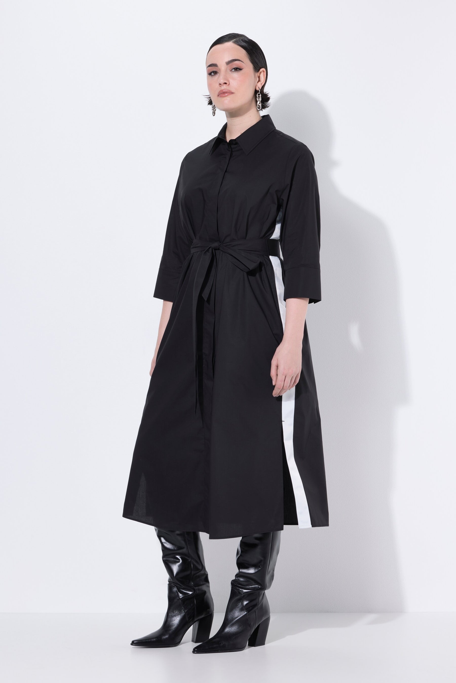 Ulla Popken Shirt Dress in Black