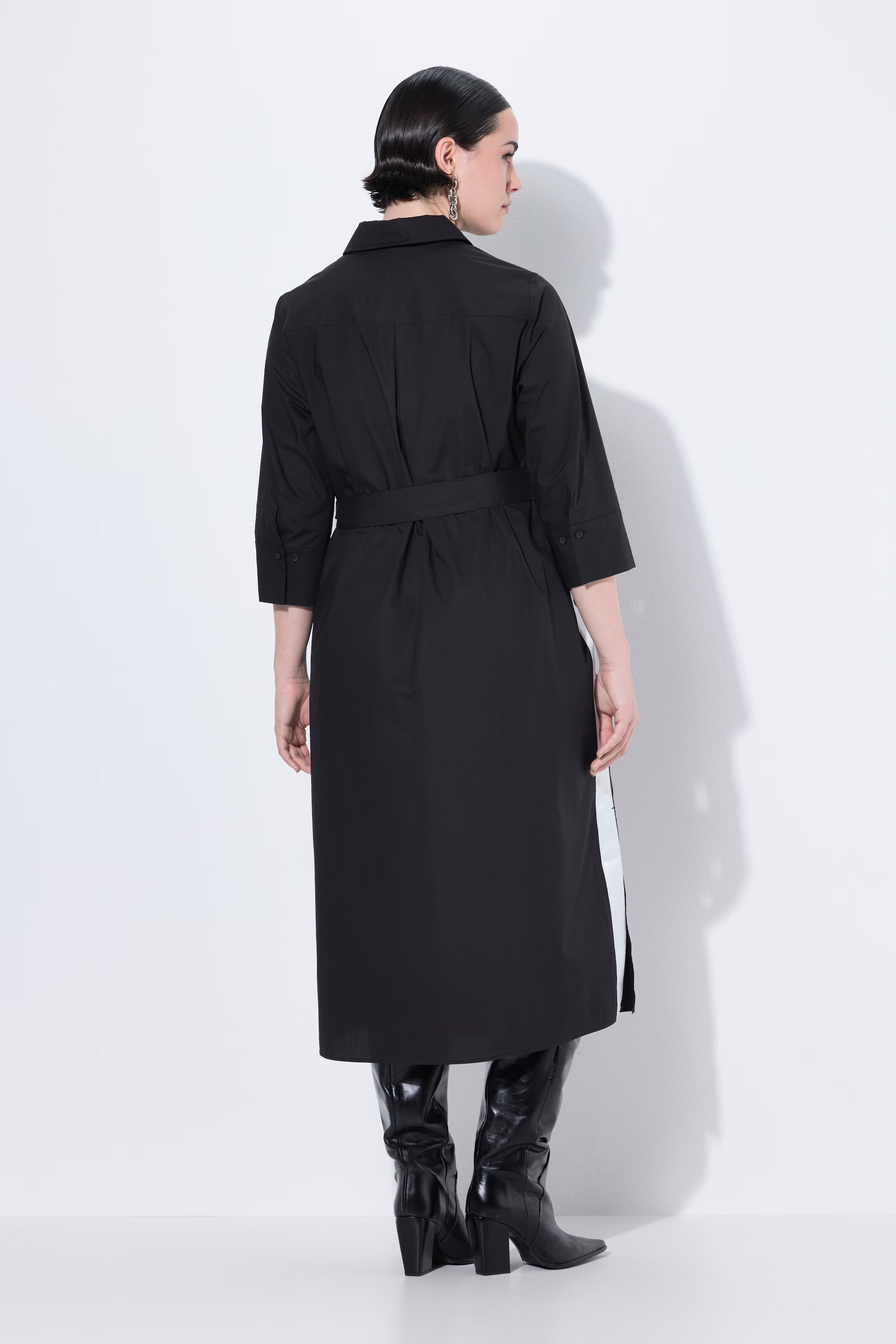 Ulla Popken Shirt Dress in Black