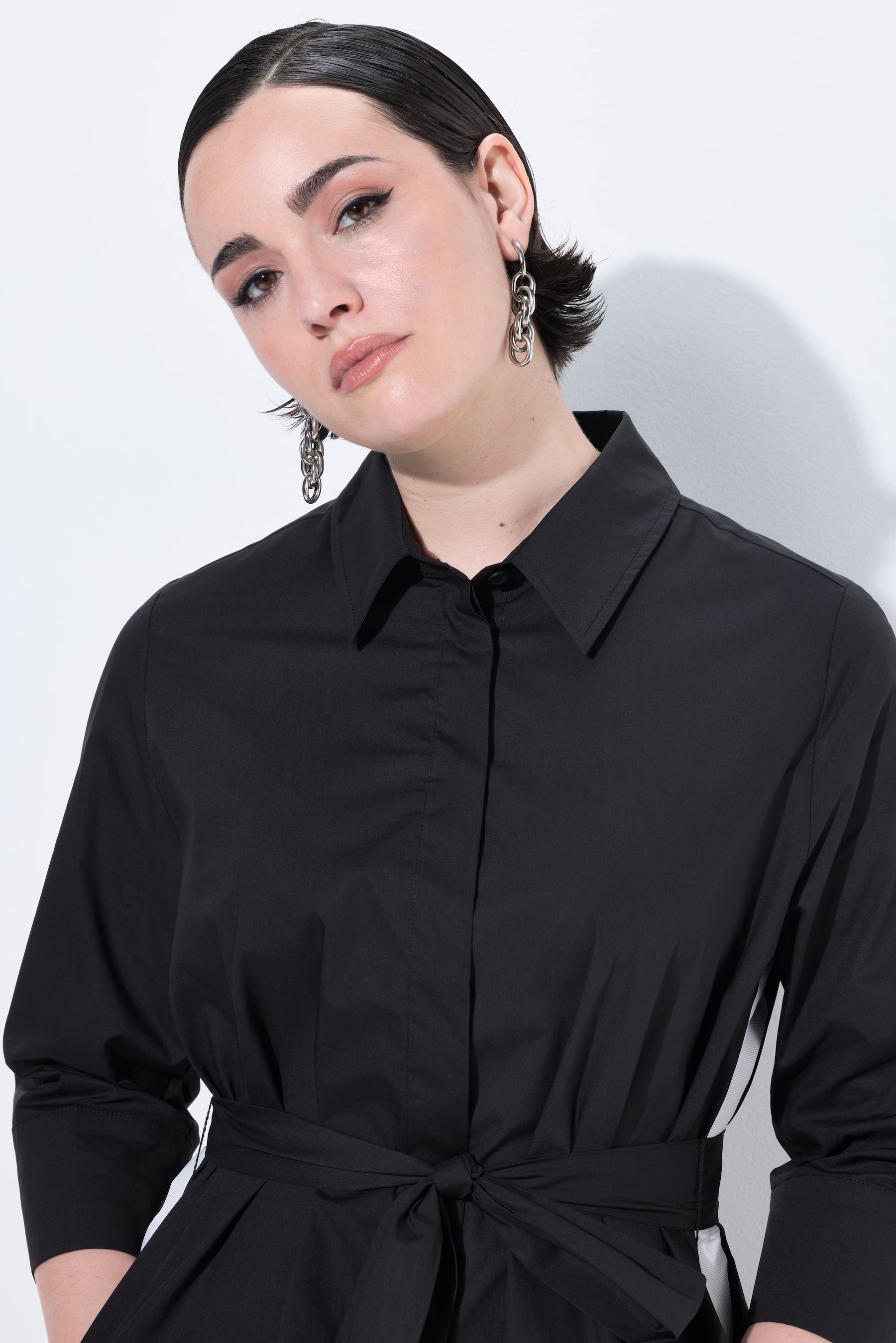 Ulla Popken Shirt Dress in Black