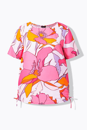 Ulla Popken Side Tie Top in Pink 