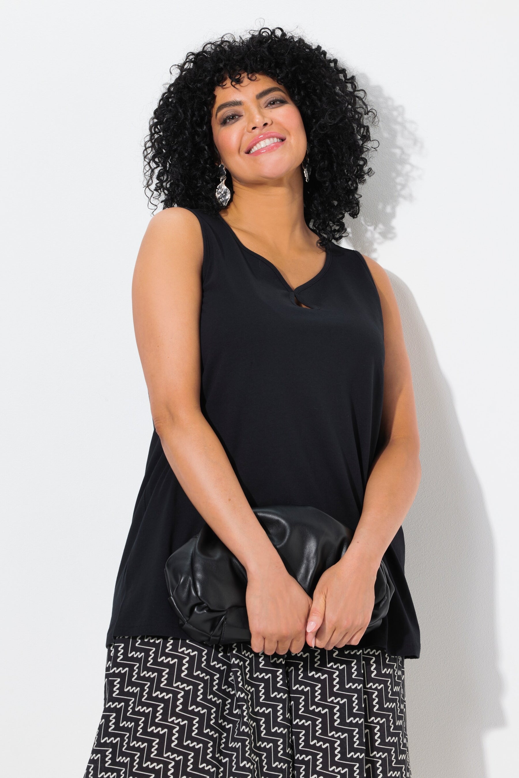 Ulla Popken Sleeveless Top in Black