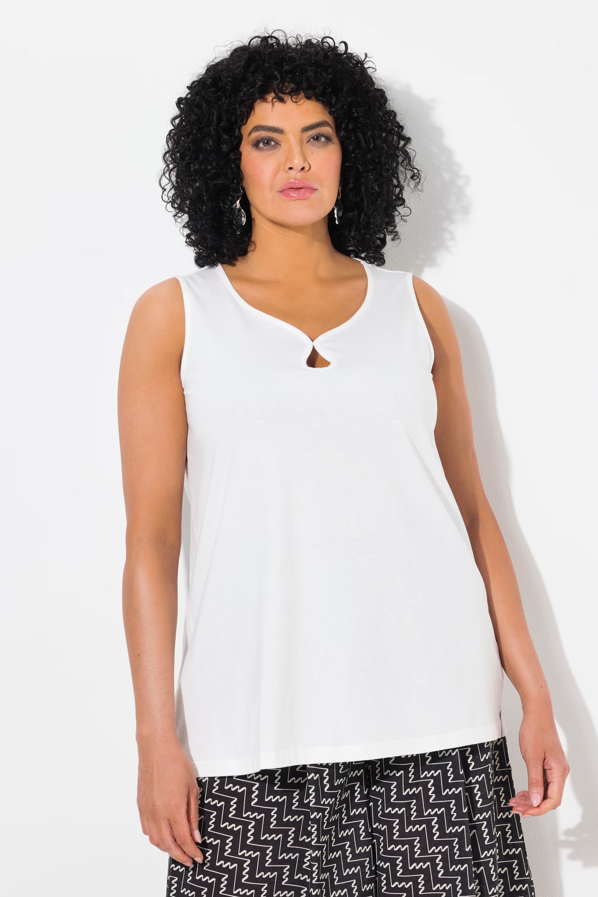 Ulla Popken Sleeveless Top in White