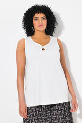 Ulla Popken Sleeveless Top in White