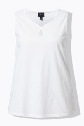 Ulla Popken Sleeveless Top in White