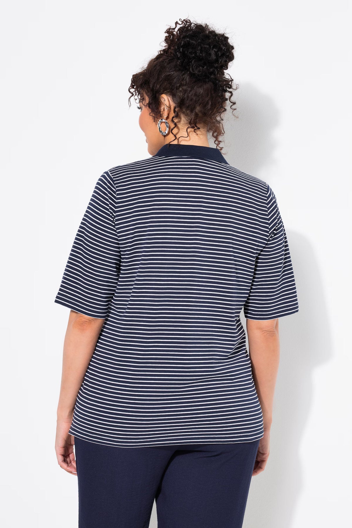 Ulla Popken Striped Navy Shirt