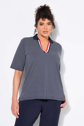 Ulla Popken Striped Navy Shirt