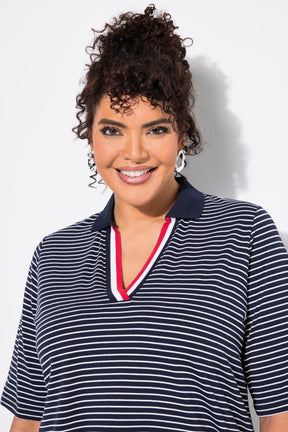 Ulla Popken Striped Navy Shirt