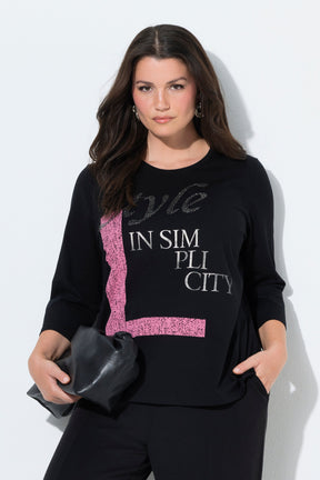 Ulla Popken Style Top in Black. 