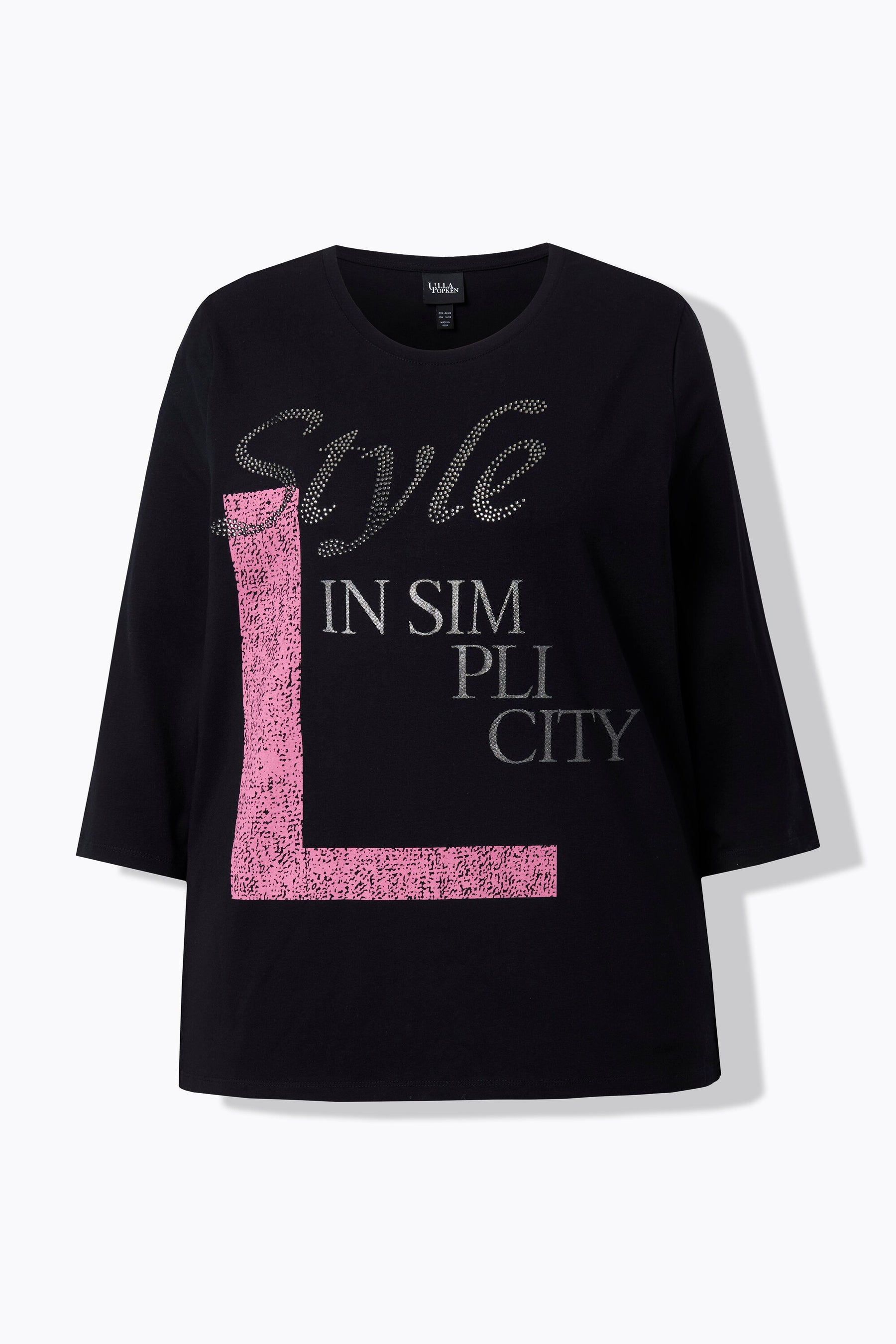 Ulla Popken Style Top in Black. 