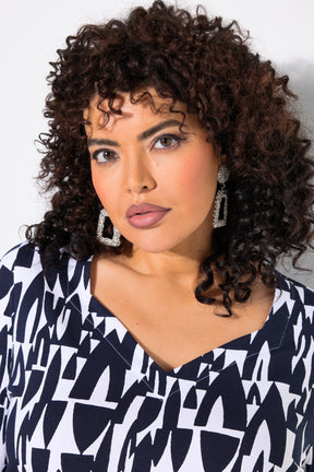 Ulla Popken Sweetheart Blouse in Navy