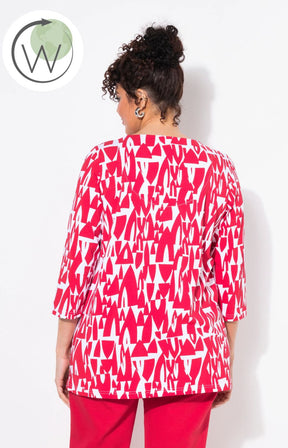 Ulla Popken Sweetheart Blouse in Red