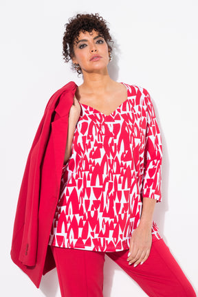 Ulla Popken Sweetheart Blouse in Red