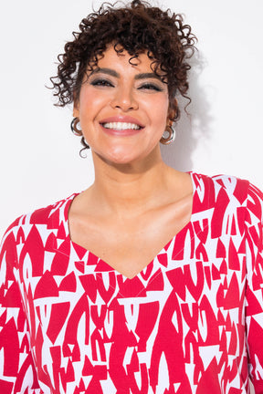 Ulla Popken Sweetheart Blouse in Red