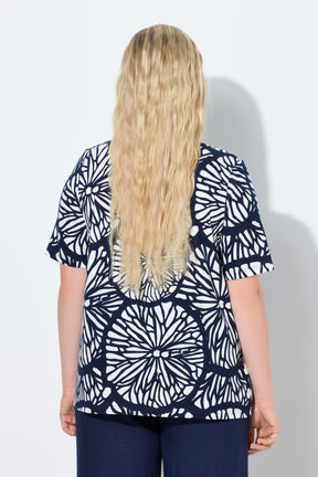 Ulla Popken T-Shirt in Navy 