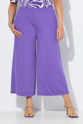 Ulla Popken Textured Culottes in Purple 