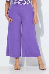 Ulla Popken Textured Culottes in Purple 