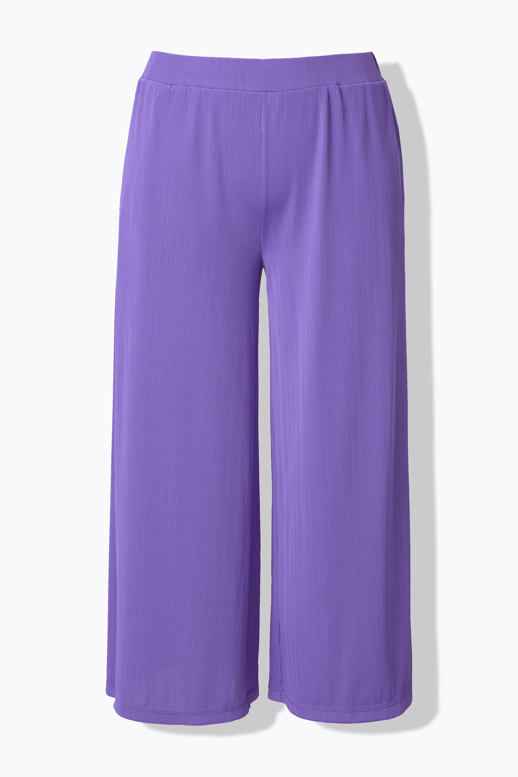 Ulla Popken Textured Culottes in Purple 