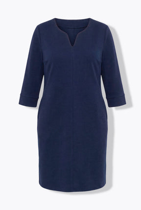 Ulla Popken Textured Dress in Navy 