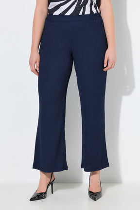 Ulla Popken Textured Navy Trousers 