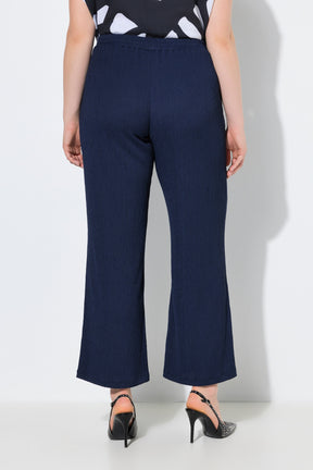 Ulla Popken Textured Navy Trousers 