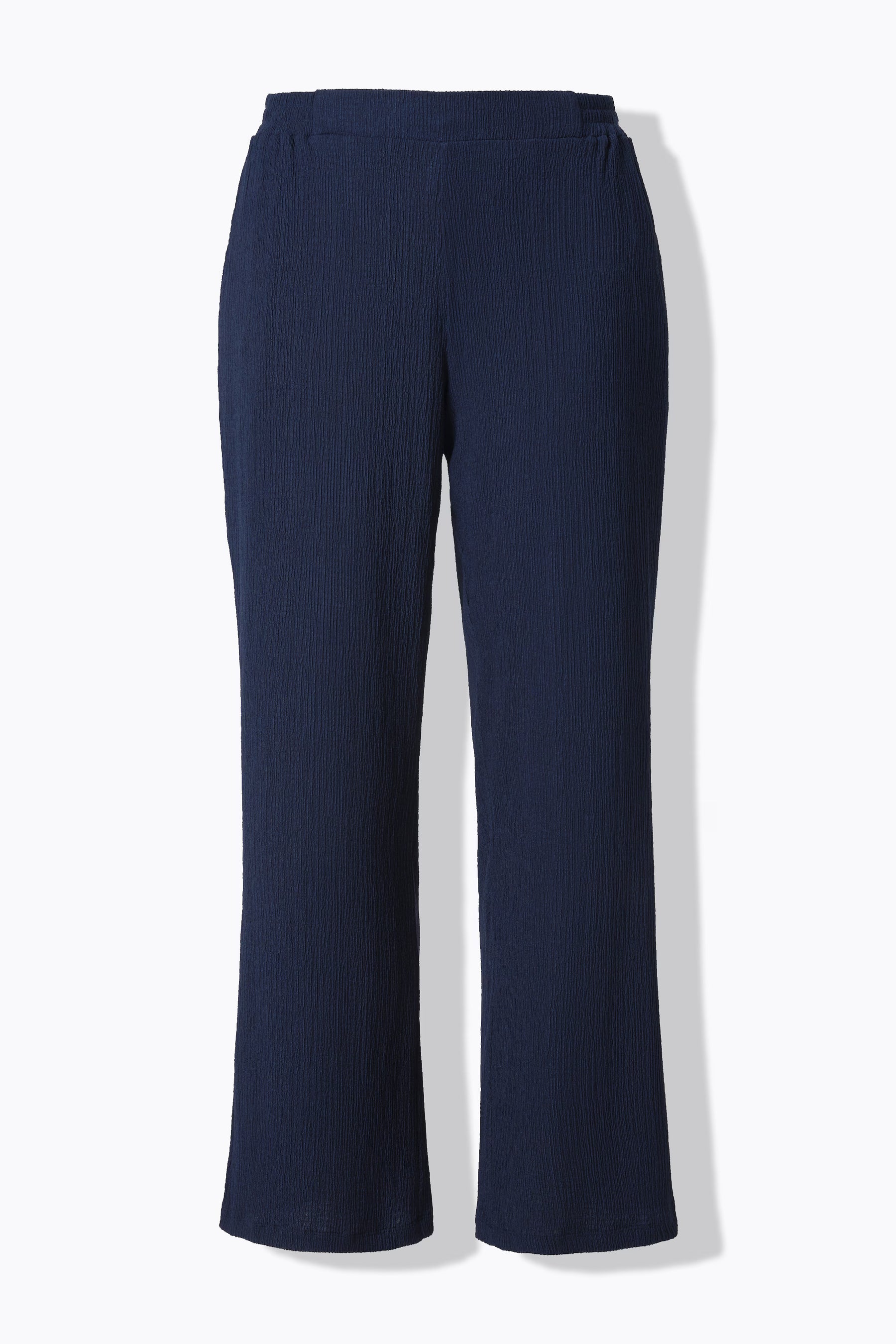 Ulla Popken Textured Navy Trousers 