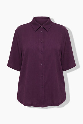 Ulla Popken Textured Shirt in Plum 