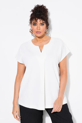 Ulla Popken Textured White T-Shirt