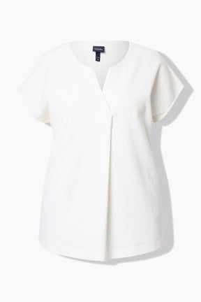 Ulla Popken Textured White T-Shirt