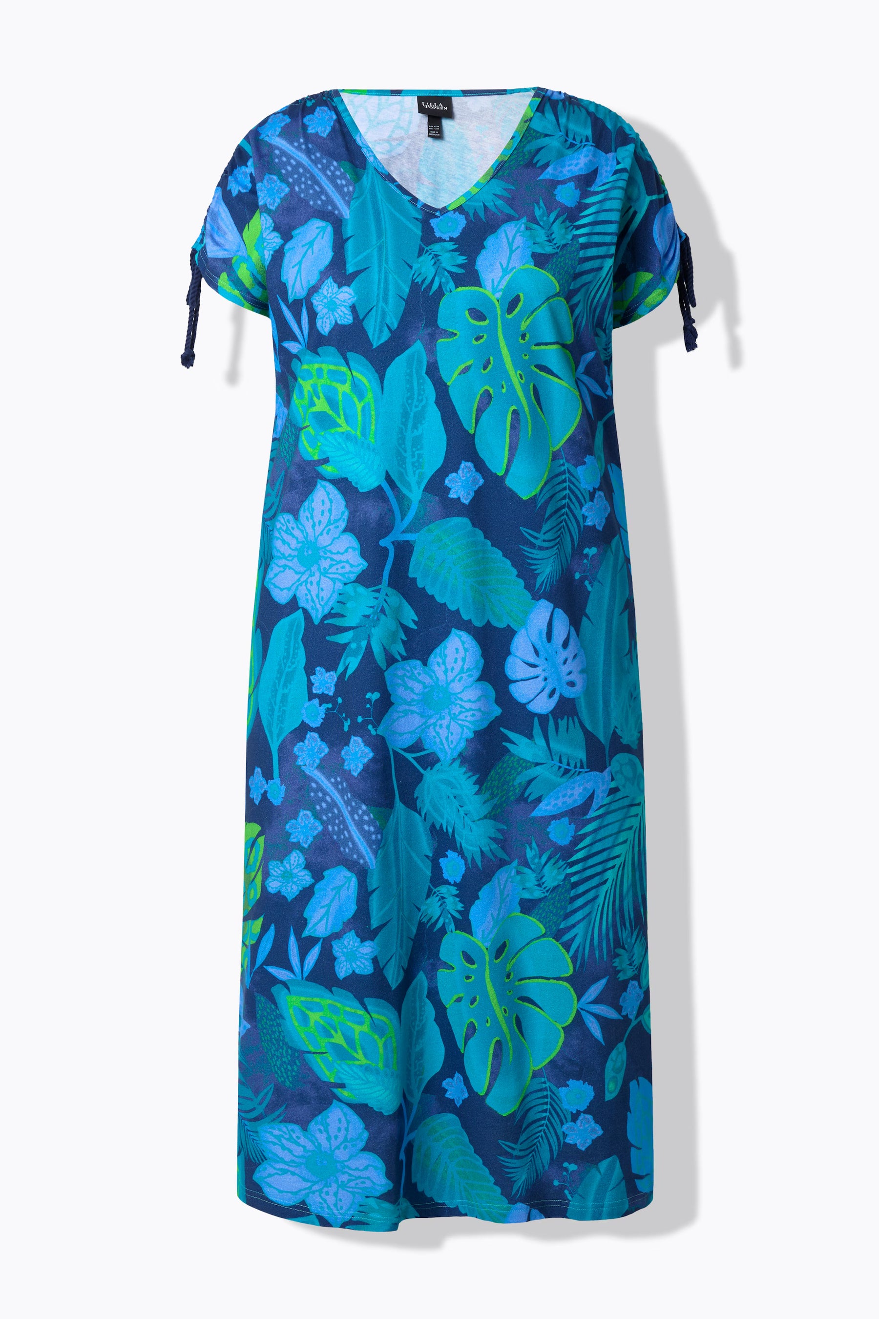 Ulla Popken Tropical Dress in Blue