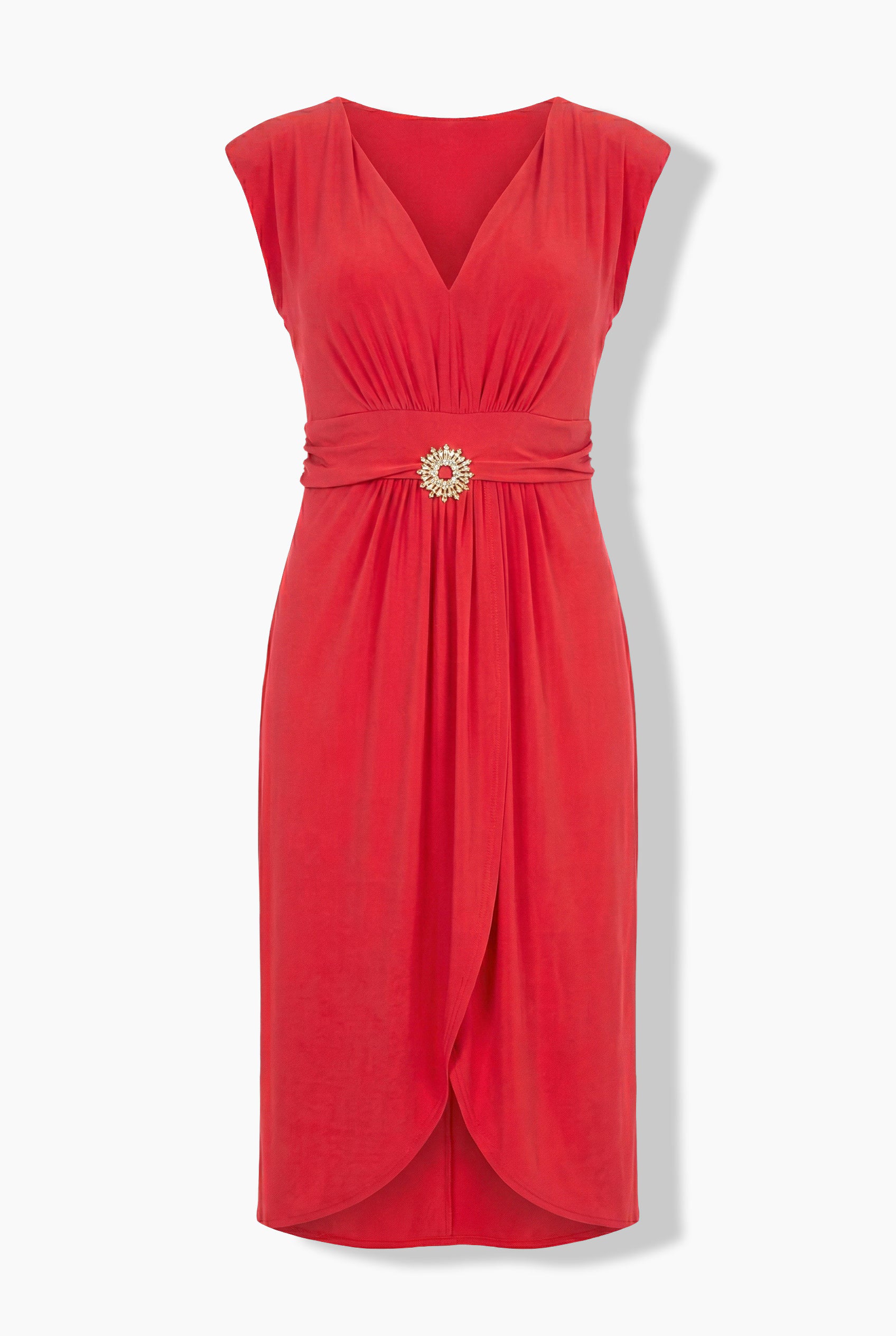 Ulla Popken Tulip Hem Dress in Red 