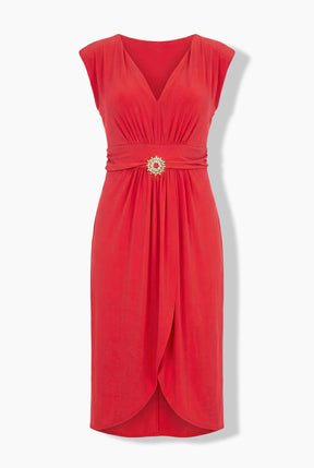 Ulla Popken Tulip Hem Dress in Red 