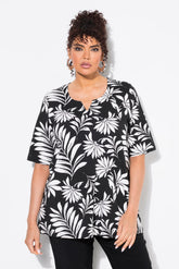 Ulla Popken Tunic Shirt in Black