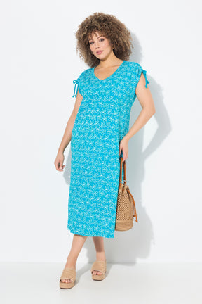 Ulla Popken Turquoise Floral Dress