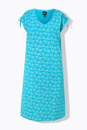 Ulla Popken Turquoise Floral Dress