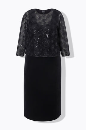 Ulla Popken Two Layer Black Dress