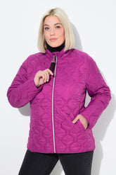 Ulla Popken Water Repellent Jacket in Pink