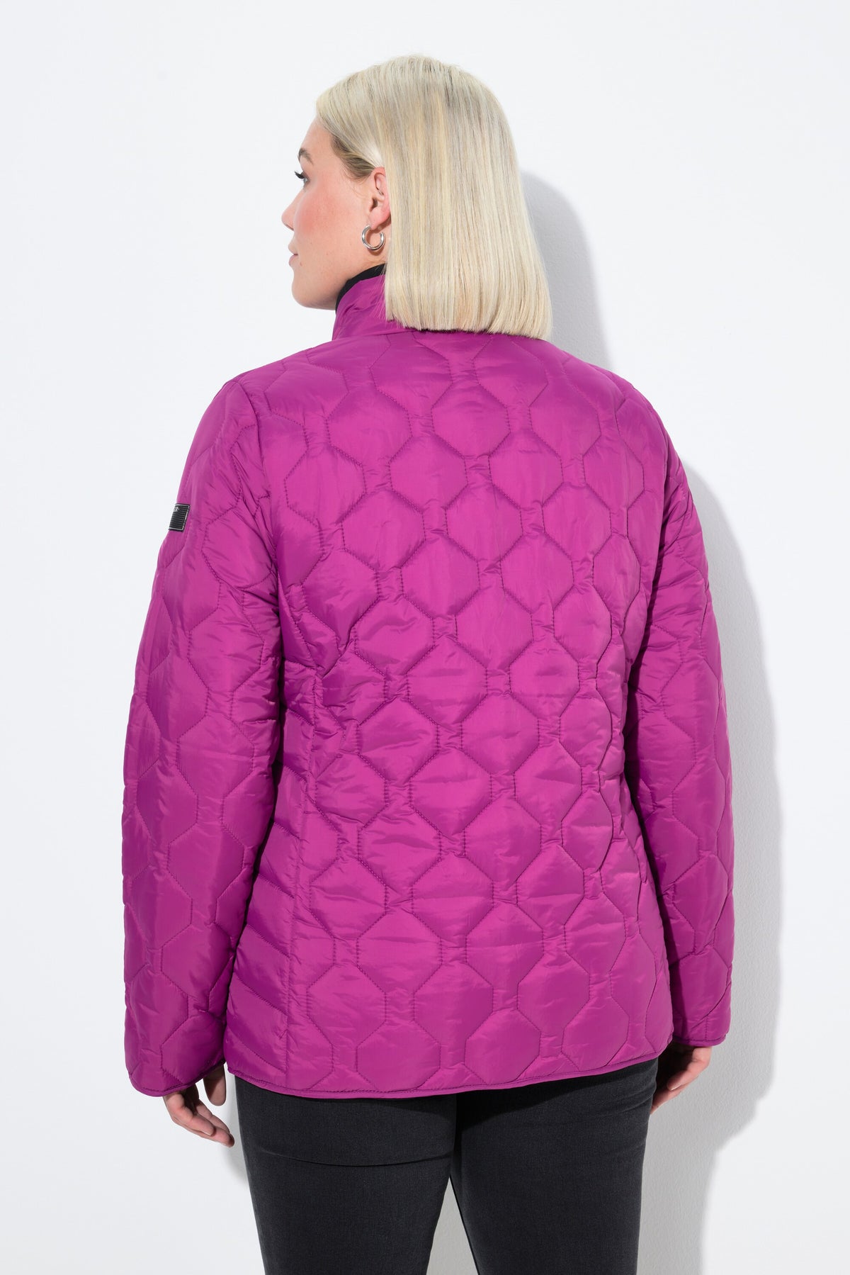 Ulla Popken Water Repellent Jacket in Pink