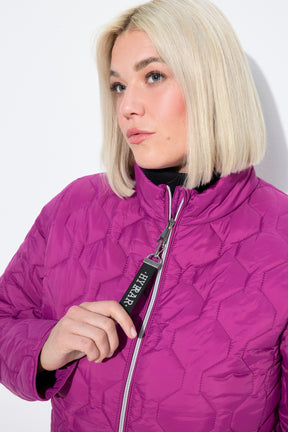 Ulla Popken Water Repellent Jacket in Pink