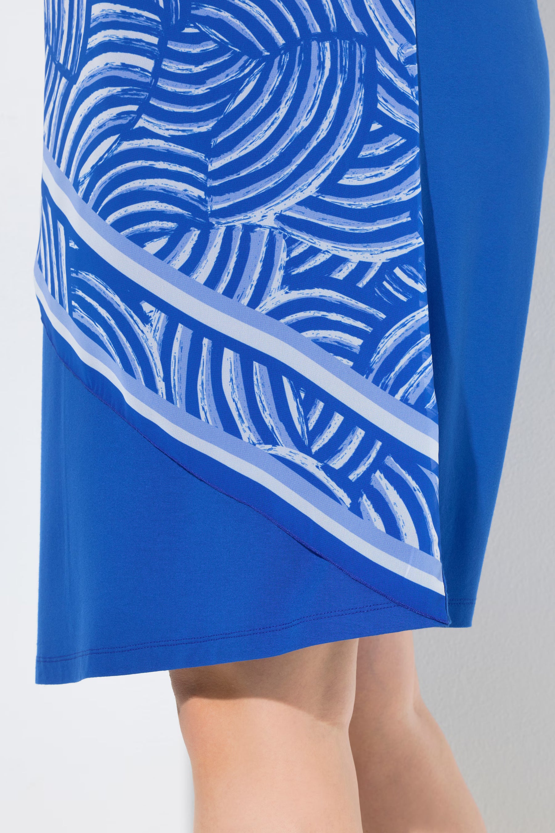 Ulla Popken Wave Dress in Blue 