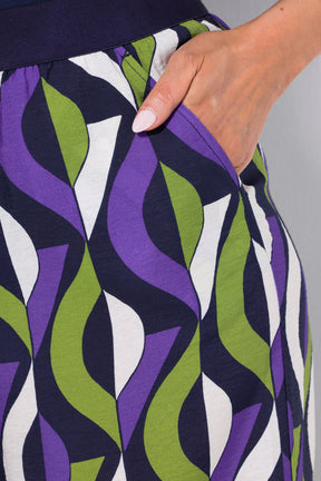 Ulla Popken Wavy Wide Leg Trousers