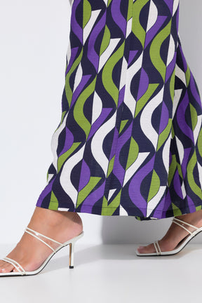 Ulla Popken Wavy Wide Leg Trousers