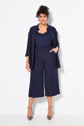 Ulla Popken Wide Leg Culottes in Navy