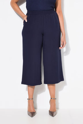 Ulla Popken Wide Leg Culottes in Navy