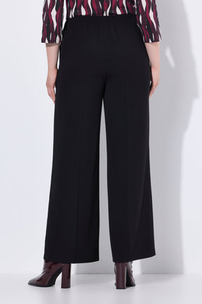 Ulla Popken Wide Leg Trousers in Black