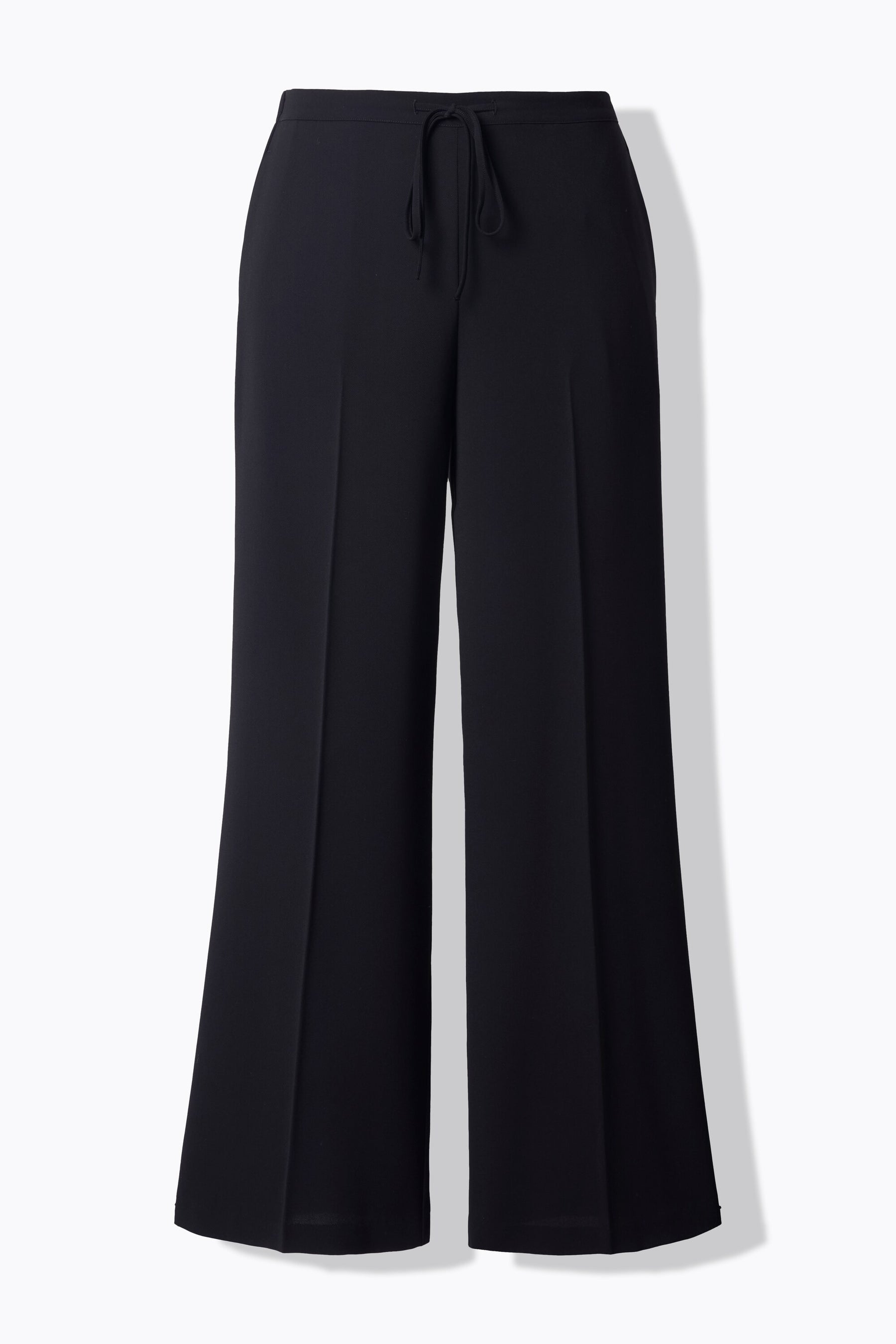 Ulla Popken Wide Leg Trousers in Black