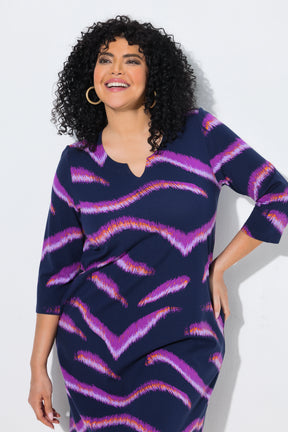 Ulla Popken Zebra Print Dress in Purple 