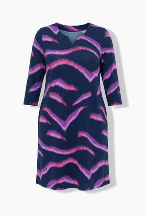 Ulla Popken Zebra Print Dress in Purple 